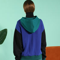 Subdue / Colour-block Hoodies • Electric Blue