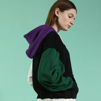 Astute / Colour-block Hoodies • Black