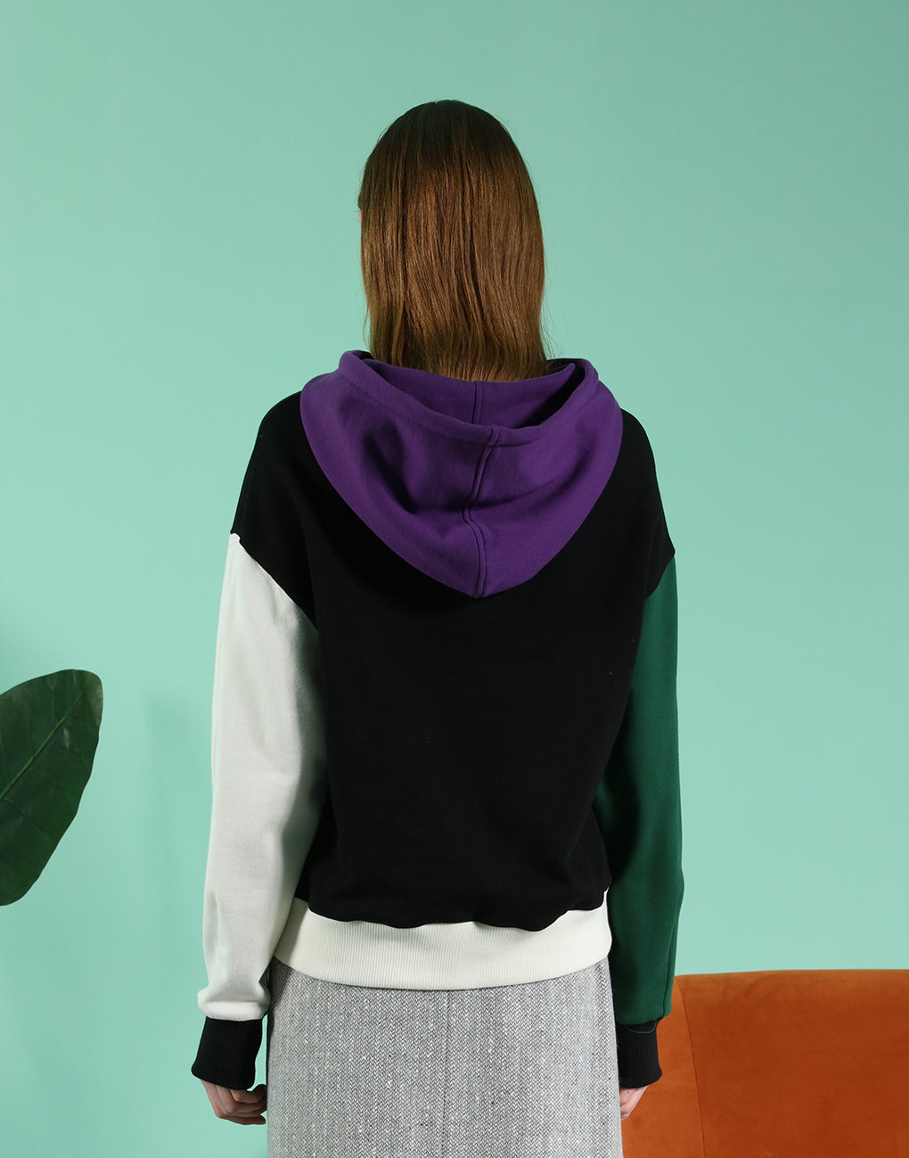 Astute / Colour-block Hoodies • Black