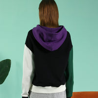 Astute / Colour-block Hoodies • Black