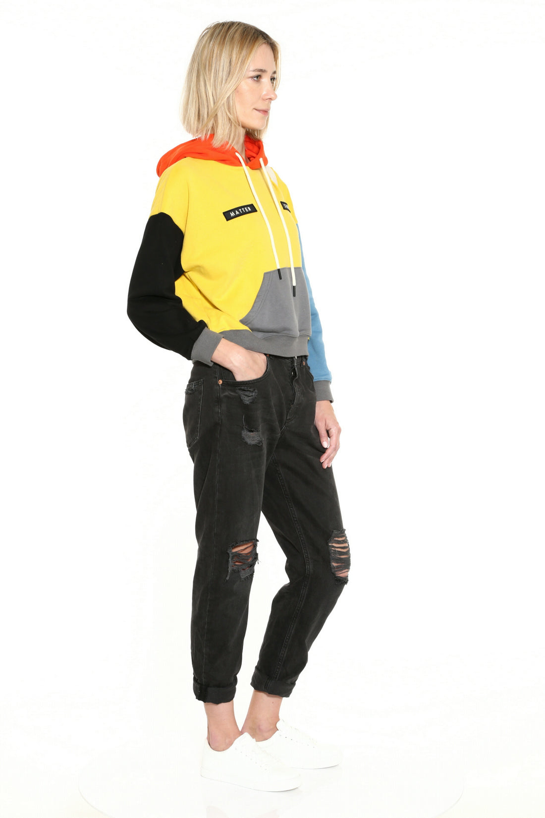 Cheery / Colour-block Hoodies • Yellow