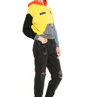 Cheery / Colour-block Hoodies • Yellow
