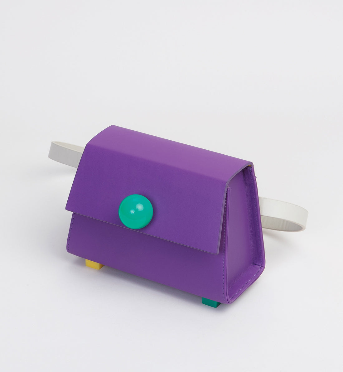 Mini Trapezoid Belt & Shoulder Bag • Purple