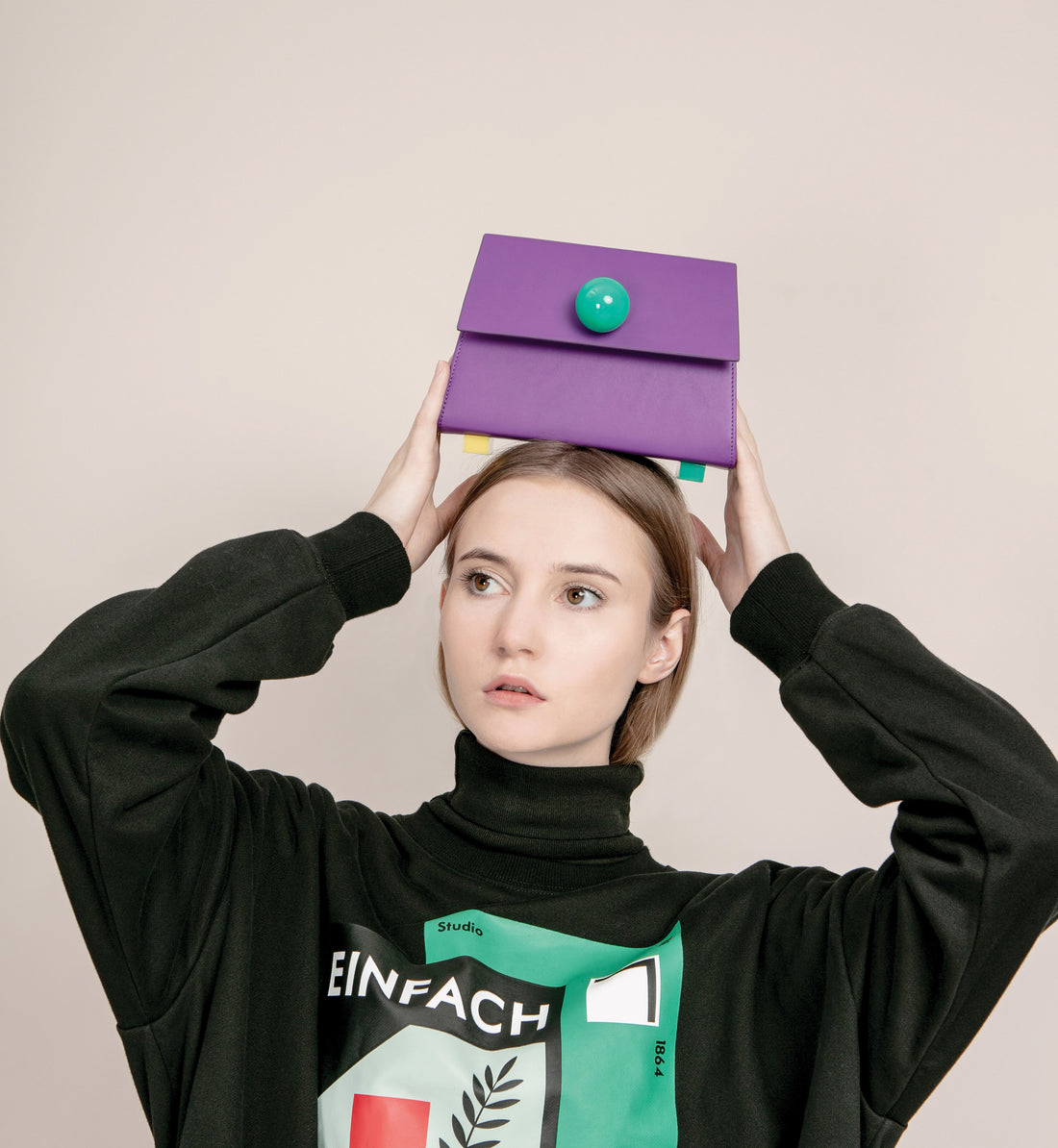 Mini Trapezoid Belt & Shoulder Bag • Purple
