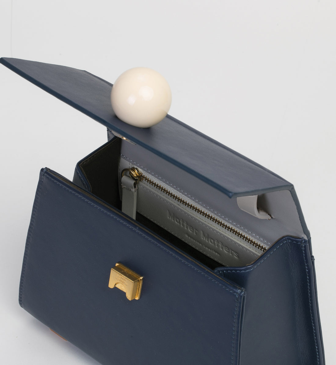 Mini Trapezoid Belt & Shoulder Bag • Navy