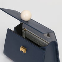 Mini Trapezoid Belt & Shoulder Bag • Navy