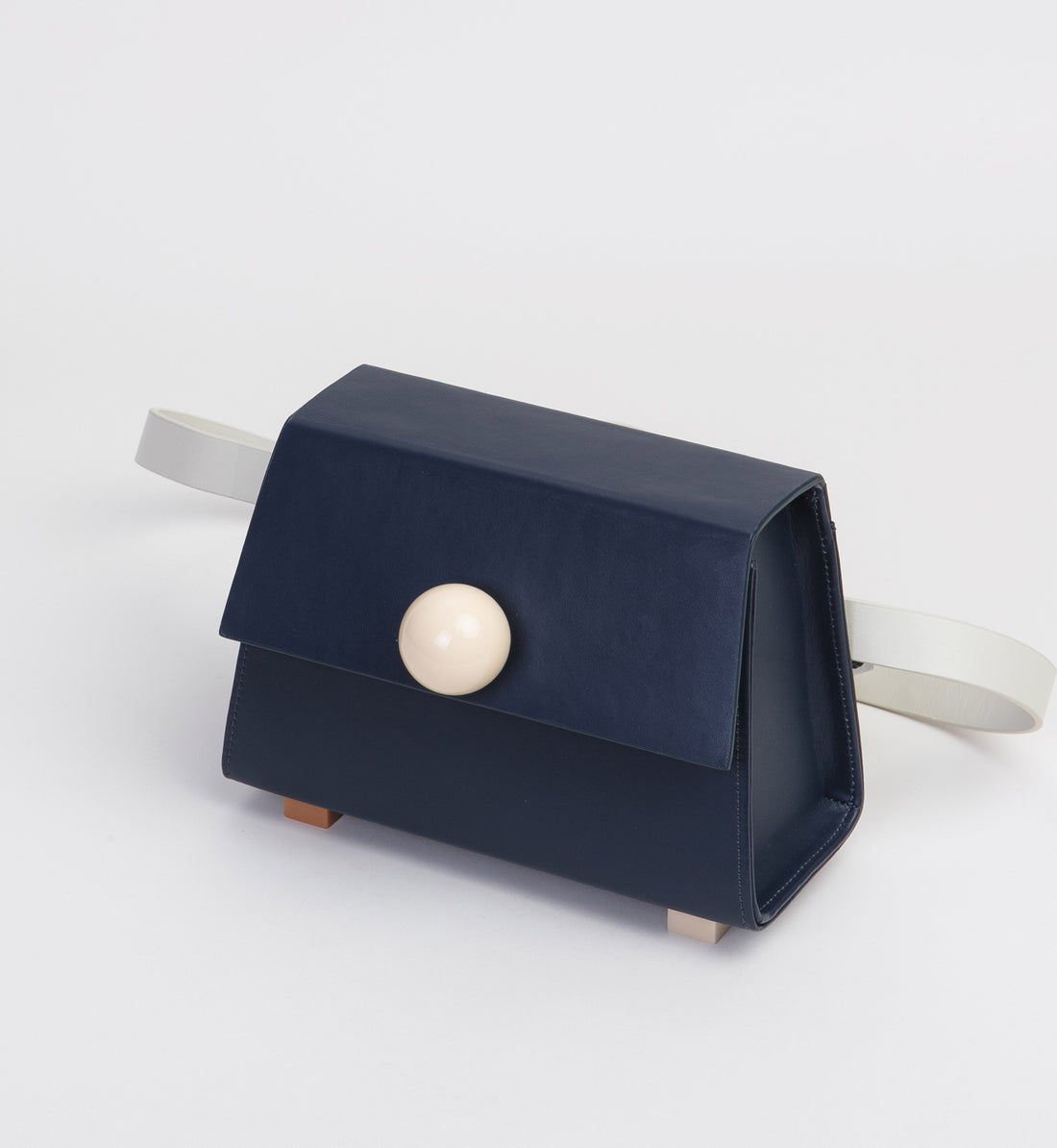 Mini Trapezoid Belt & Shoulder Bag • Navy