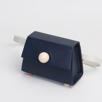 Mini Trapezoid Belt & Shoulder Bag • Navy