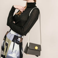 Mini Trapezoid Belt & Shoulder Bag • Charcoal