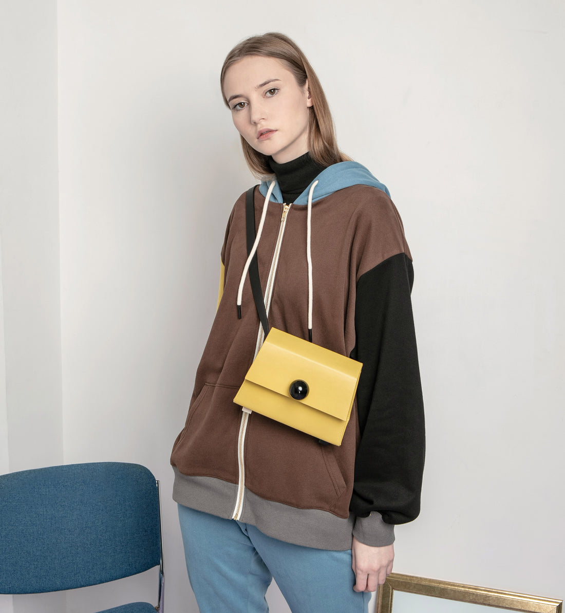 Mini Trapezoid Belt & Shoulder Bag • Yellow