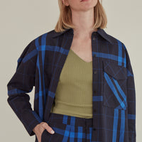 Note to Self / Tartan Plaid Shirt • Navy