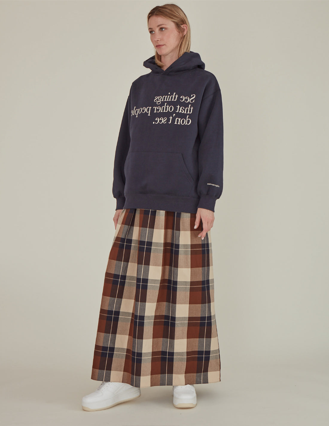 Note to Self / Tartan Plaid Tank Dress • Brown
