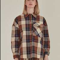 Note to Self / Tartan Plaid Shirt • Brown