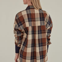 Note to Self / Tartan Plaid Shirt • Brown