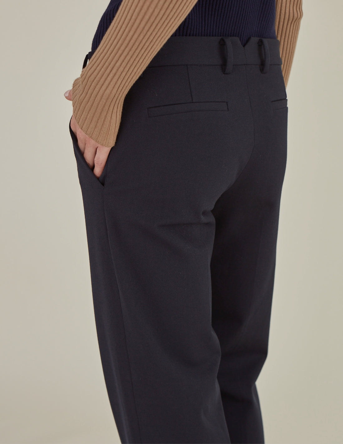 'HELLO' / Straight Fit Trousers • Navy