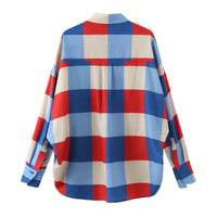 Secka / Checkered Loose Fit Capri Shirt • Red