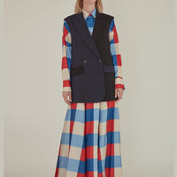 'So,' / Embroidered Two-Tone Suit Vest • Navy & Black