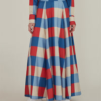 Secka / Checkered Maxi Skirt • Red
