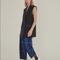 'So,' / Embroidered Two-Tone Suit Vest • Navy & Black