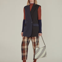 'So,' / Embroidered Two-Tone Suit Vest • Navy & Black