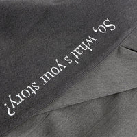 'So,' / Embroidered Two-Tone Suit Vest • Grey Twill