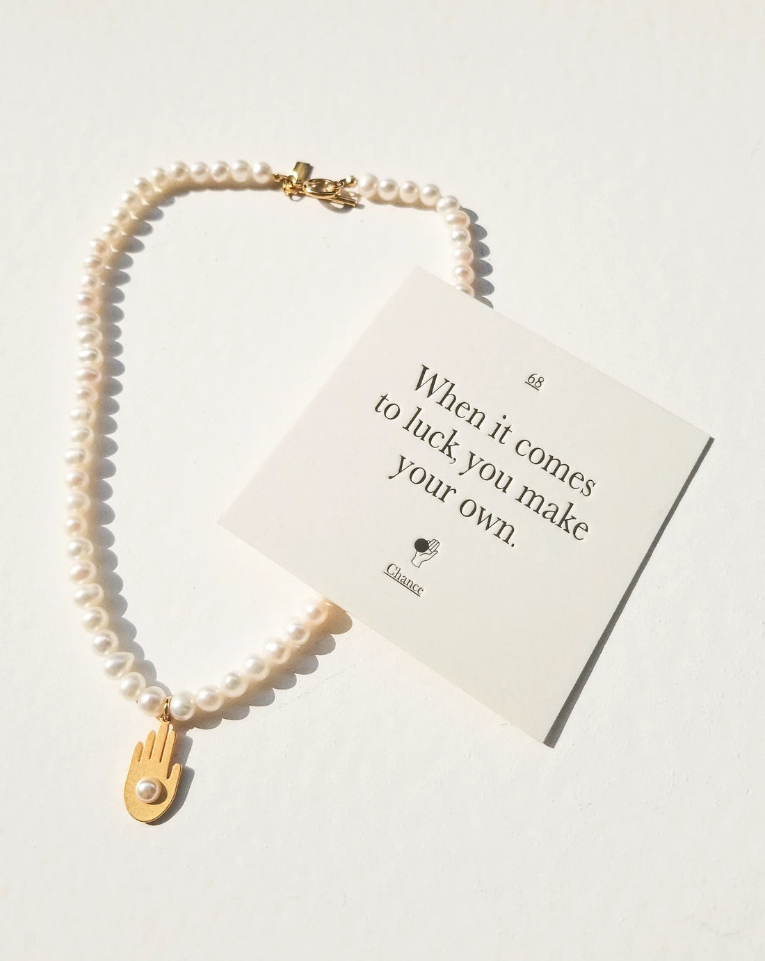 Chance Pearl Necklace •  Gold / Pearl