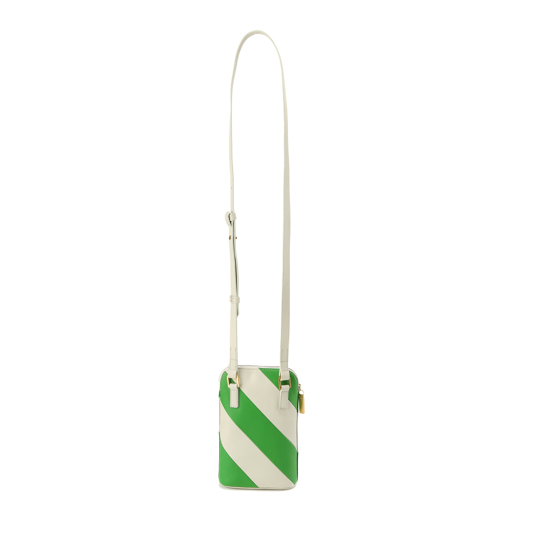 Mini Hama Shoulder Bag • Beige / Kelly Green
