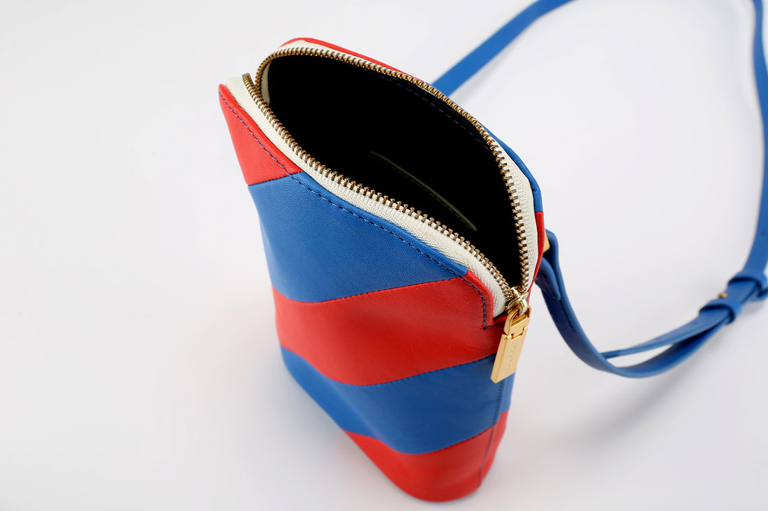 Mini Hama Shoulder Bag • Red / Ultramarine