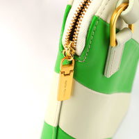 Mini Hama Shoulder Bag • Beige / Kelly Green