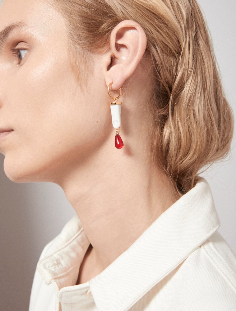 Andres Gallardo / Blood Drop Sling Earring