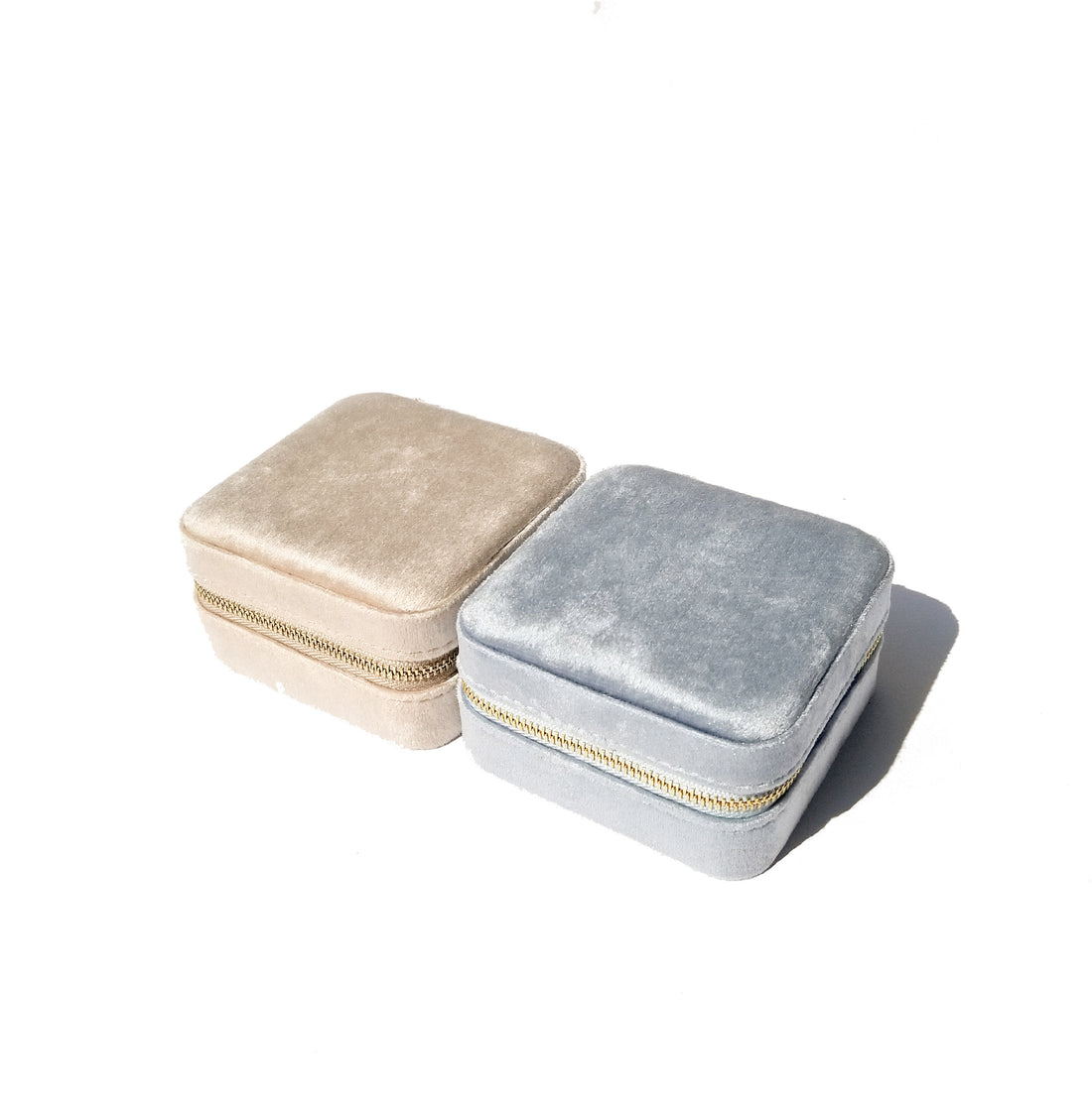 Velvet Jewellery Case • Sunrise Blue
