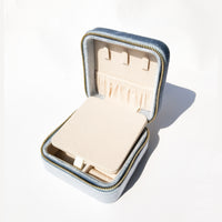 Velvet Jewellery Case • Sunrise Blue