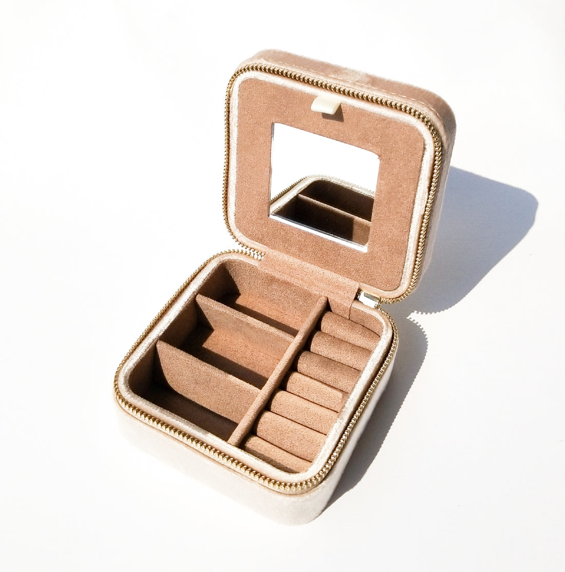 Velvet Jewellery Case • Sunset Brown