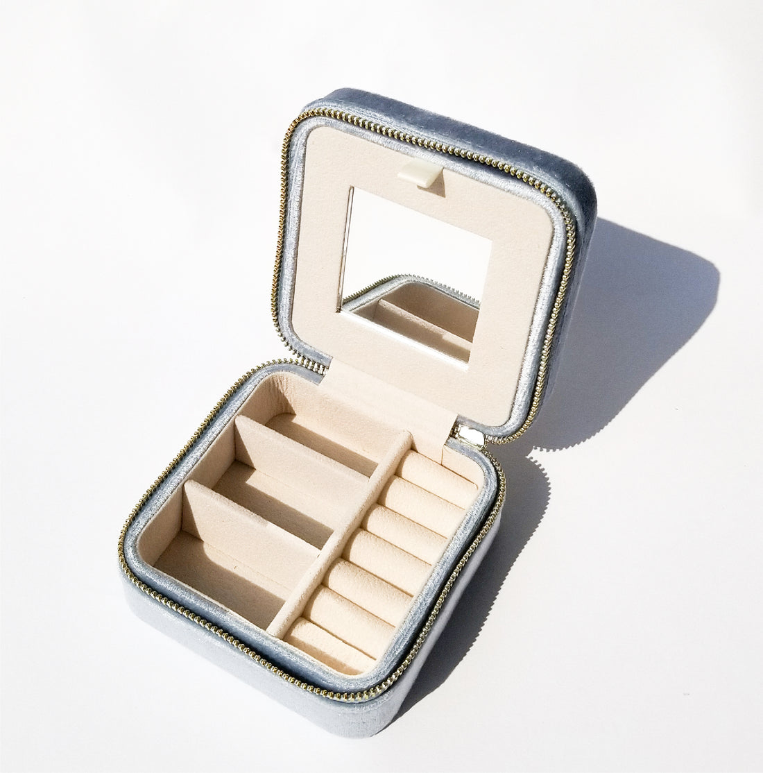 Velvet Jewellery Case • Sunrise Blue