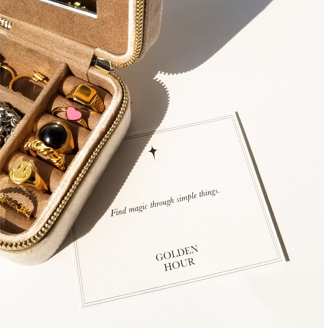 Velvet Jewellery Case • Sunset Brown