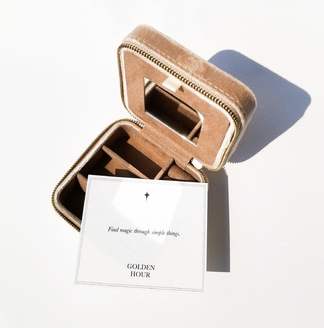 Velvet Jewellery Case • Sunset Brown