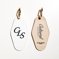 Cultural Leisure Society Keyring • White / Beige