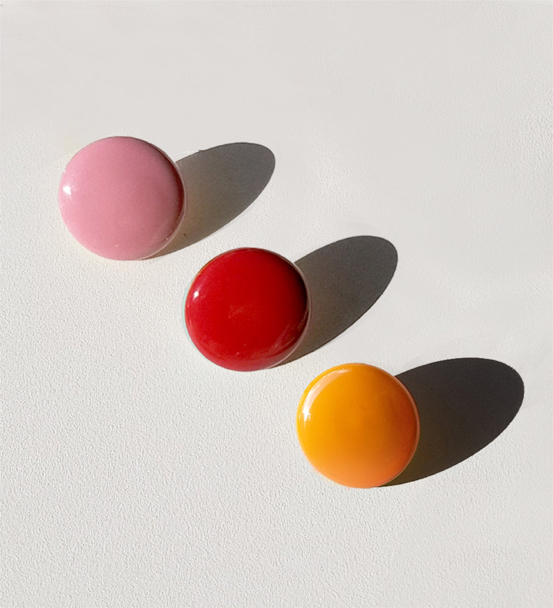 Circle Studs • Peach Blossom