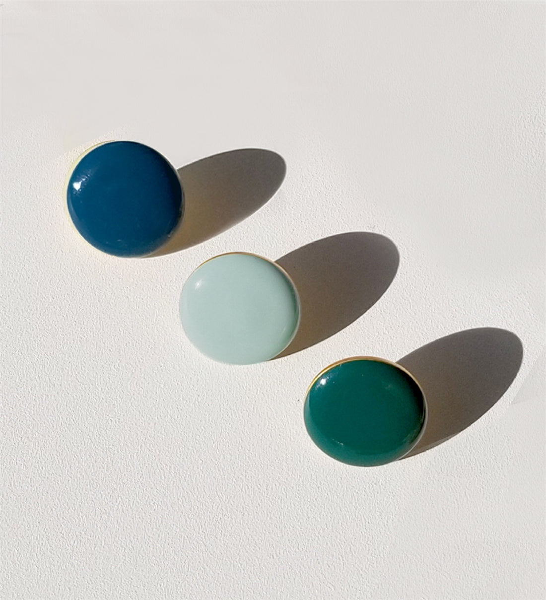 Circle Studs • Dark Teal