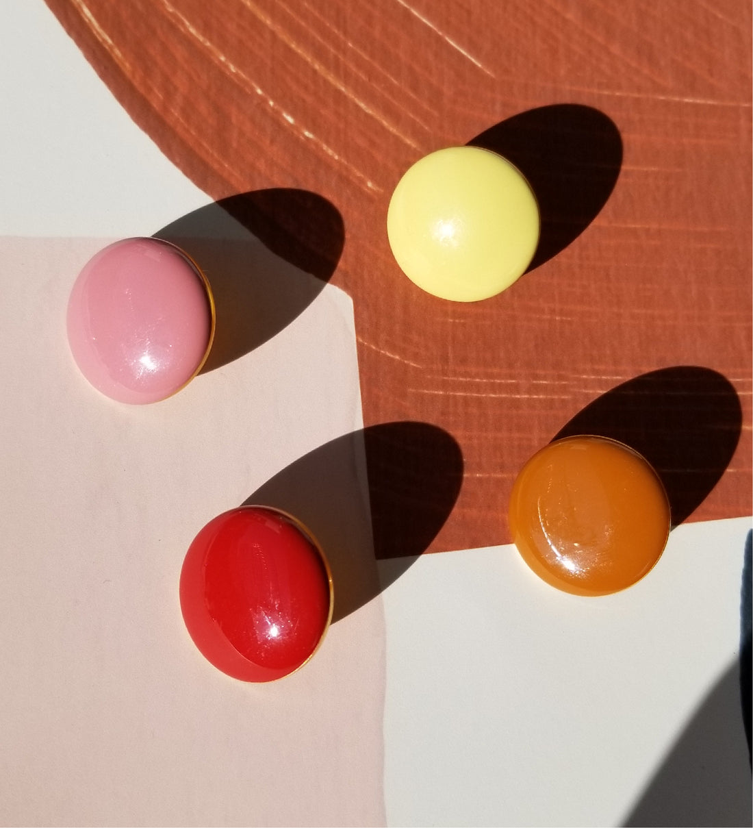 Circle Studs • Peach Blossom