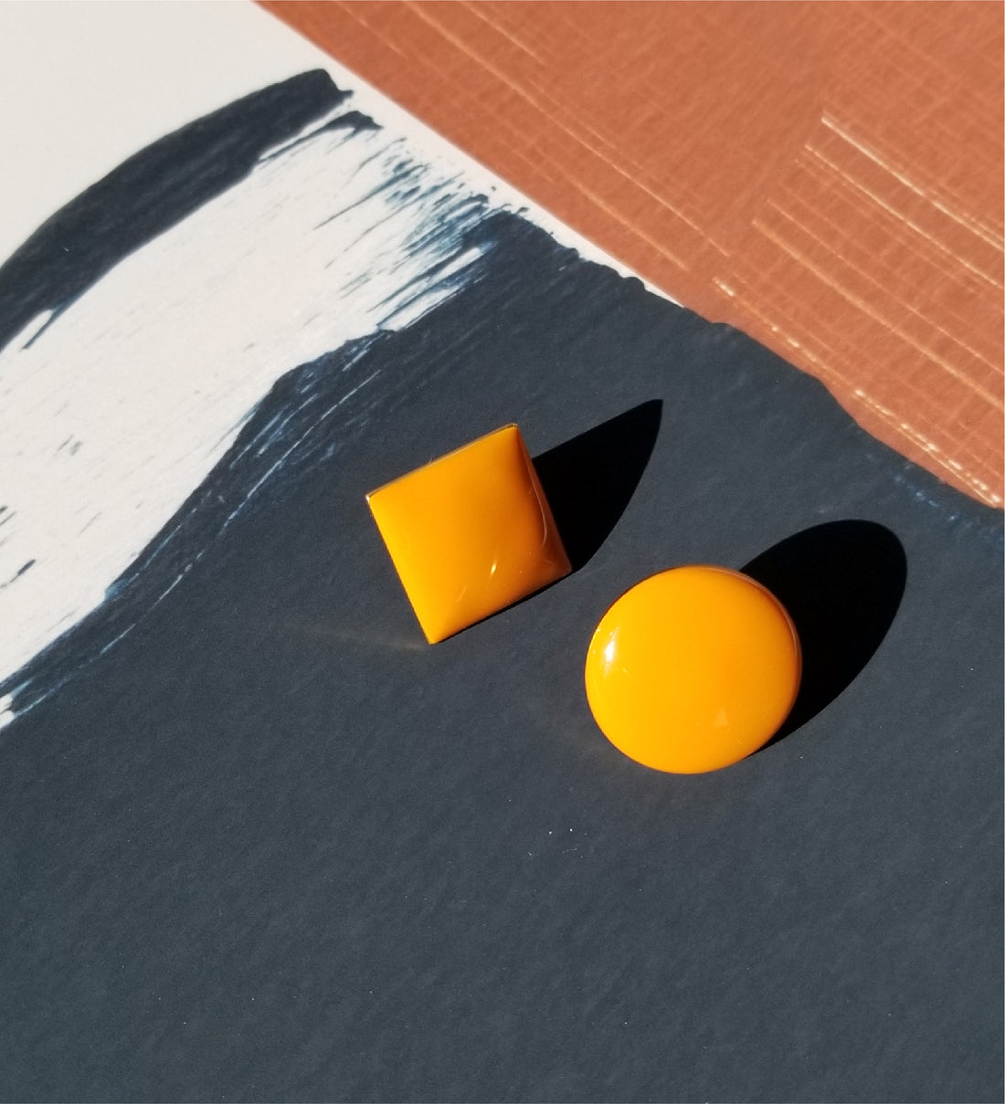 Diamond & Circle Earrings • Set of 12 Pairs