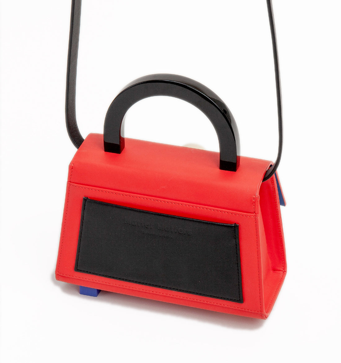 Diva Satchel Bag with Strap • Bright Red
