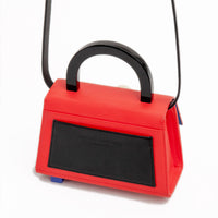 Diva Satchel Bag with Strap • Bright Red