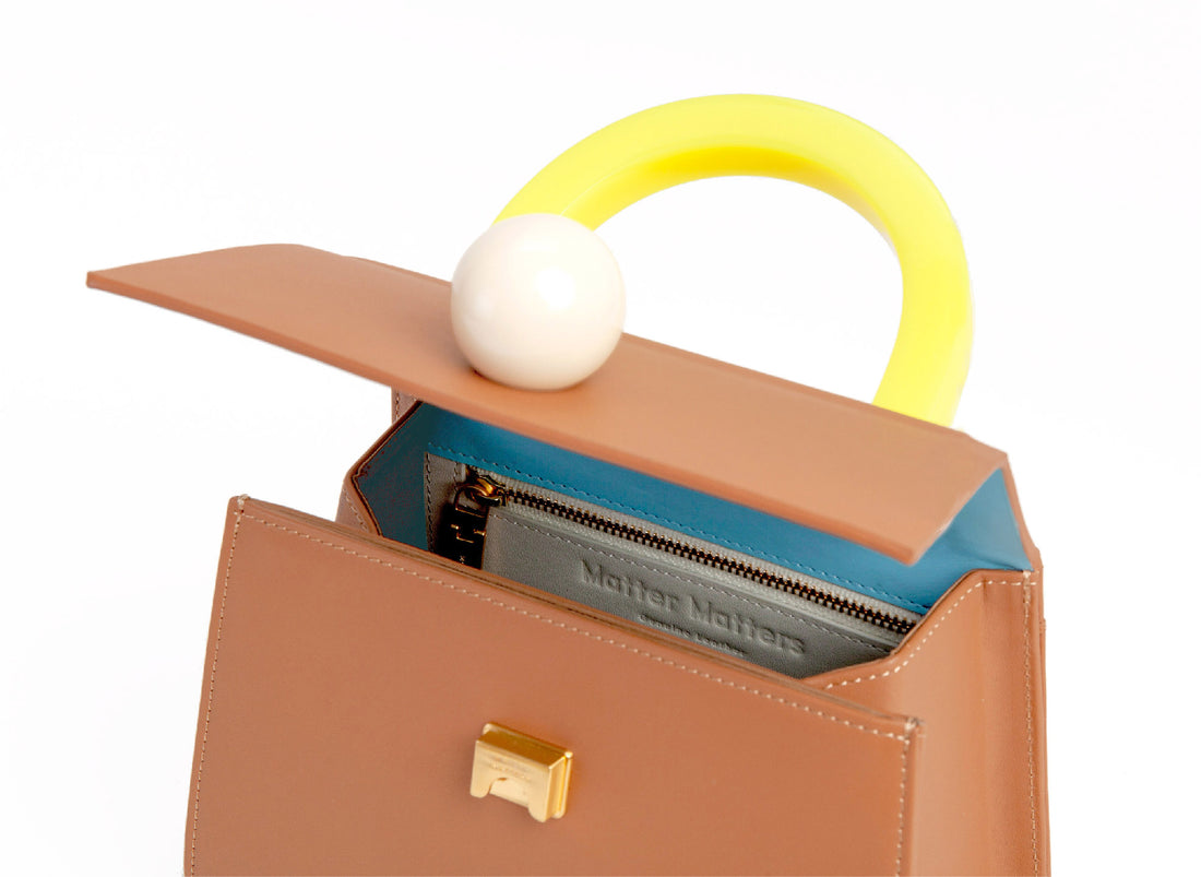 Diva Satchel Bag with Strap • Camel