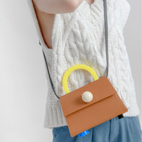 Diva Satchel Bag with Strap • Camel
