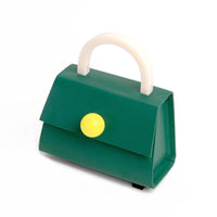 Diva Satchel Bag with Strap • Dark Green
