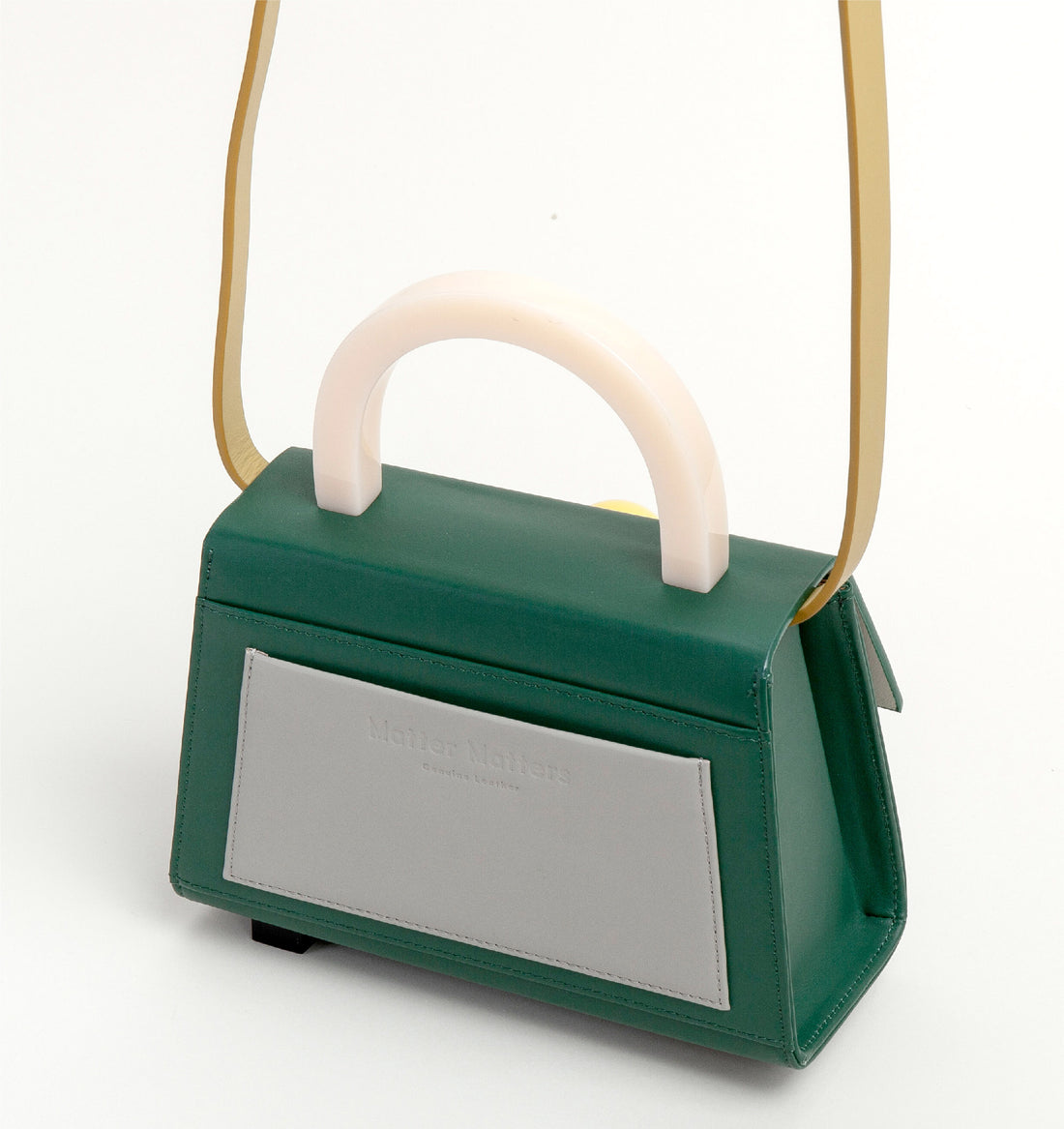 Diva Satchel Bag with Strap • Dark Green