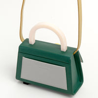 Diva Satchel Bag with Strap • Dark Green