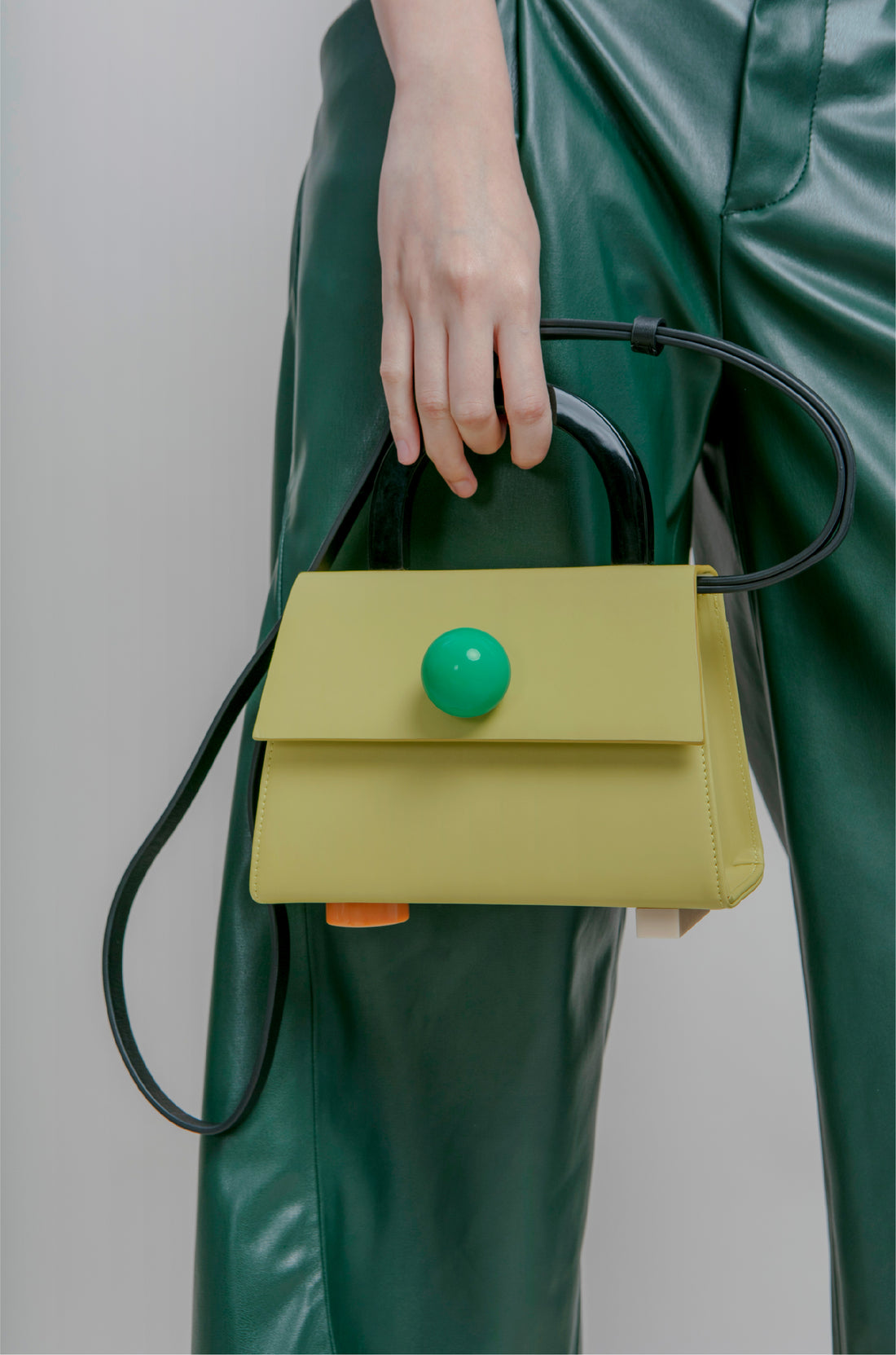 Diva Satchel Bag with Strap • Olive