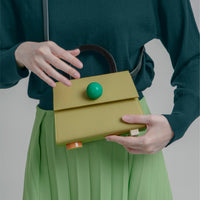 Diva Satchel Bag with Strap • Olive
